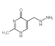 5-(hydrazinylmethyl)-2-methyl-3H-pyrimidin-4-one结构式