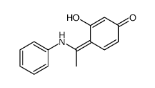 4-(1-anilinoethylidene)-3-hydroxycyclohexa-2,5-dien-1-one结构式