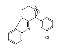 1,4-Epoxy-1H,3H-(1,4)oxazepino(4,3-a)benzimidazole, 4,5-dihydro-1-(3-c hlorophenyl)-结构式