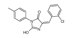 (5Z)-5-[(2-chlorophenyl)methylidene]-3-(4-methylphenyl)imidazolidine-2,4-dione结构式