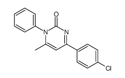 4-(p-chlorophenyl)-6-methyl-1-phenyl-2(1H)-pyrimidinone Structure