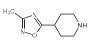 4-(3-甲基-1,2,4-氧杂二唑-5-基)哌啶结构式