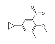 6-nitro-2-methyl-4-cyclopropylanisole结构式