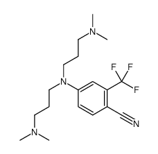 4-[bis[3-(dimethylamino)propyl]amino]-2-(trifluoromethyl)benzonitrile Structure