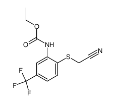 (2-cyanomethylsulfanyl-5-trifluoromethylphenyl)carbamic acid ethyl ester Structure