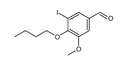 Benzaldehyde, 4-butoxy-3-iodo-5-methoxy Structure