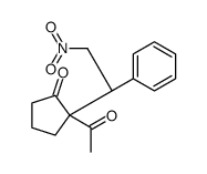 (2S)-2-acetyl-2-[(1S)-2-nitro-1-phenylethyl]cyclopentan-1-one Structure