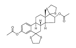 3,16α-diacetoxy-1,3,5(10)-estratriene-6,17-dione bisethylenedithioketal Structure