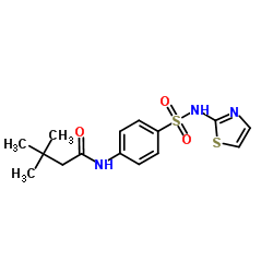 3,3-Dimethyl-N-[4-(1,3-thiazol-2-ylsulfamoyl)phenyl]butanamide结构式