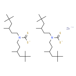 bis[bis(3,5,5-trimethylhexyl)dithiocarbamate-S,S']zinc结构式