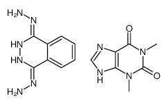 2,3-dihydrophthalazine-1,4-dione dihydrazone, compound with 3,7-dihydro-1,3-dimethyl-1H-purine-2,6-dione (1:1)结构式