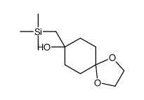 8-(trimethylsilylmethyl)-1,4-dioxaspiro[4.5]decan-8-ol结构式