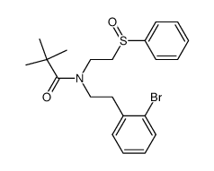 N-[2-(2-bromophenyl)ethyl]-N-(2-(phenylsulfinyl)ethyl)-2,2-dimethylpropionamide Structure