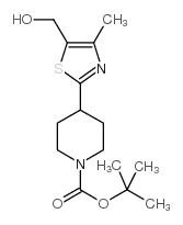 TERT-BUTYL 4-[5-(HYDROXYMETHYL)-4-METHYL-1,3-THIAZOL-2-YL]TETRAHYDRO-1(2H)-PYRIDINECARBOXYLATE structure