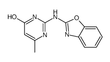 2-(2-Benzoxazolylamino)-6-methylpyrimidin-4(3H)-one Structure