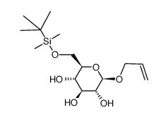 allyl 6-O-tert-butyldimethylsilyl-β-D-glucopyranoside结构式