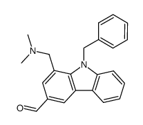 9-benzyl-1-((N,N-dimethylamino)methyl)carbazole-3-carbaldehyde Structure
