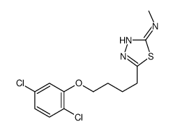 5-[4-(2,5-dichlorophenoxy)butyl]-N-methyl-1,3,4-thiadiazol-2-amine Structure