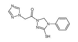 1-(4-phenyl-3-sulfanylidene-1,2,4-triazolidin-1-yl)-2-(1,2,4-triazol-1-yl)ethanone结构式