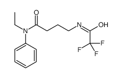 N-ethyl-N-phenyl-4-[(2,2,2-trifluoroacetyl)amino]butanamide结构式