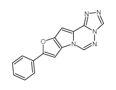 9-phenylfuro<2',3':4,5>pyrrolo<1,2-d>-1,2,4-triazolo<3,4-f>-1,2,4-triazine Structure