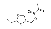 (2-ethyl-1,3-dioxolan-4-yl)methyl 2-methylprop-2-enoate结构式