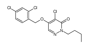 2-butyl-4-chloro-5-[(2,4-dichlorophenyl)methoxy]pyridazin-3-one Structure