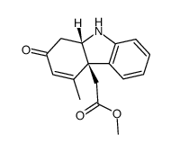 (4aS*R*,9aS*R*)-2-(1,2,4a,9a-Tetrahydro-4-methyl-2-oxo-4a-carbazolyl)essigsaeure-methylester结构式