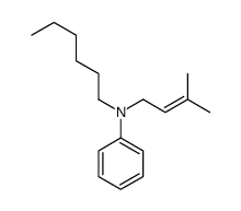 N-hexyl-N-(3-methylbut-2-enyl)aniline Structure