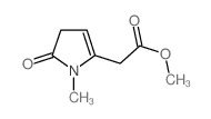 Methyl (1-methyl-5-oxo-4,5-dihydro-1H-pyrrol-2-yl) acetate结构式