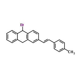 10-Bromo-2-[(E)-2-(4-methylphenyl)vinyl]-9,10-dihydroanthracene Structure