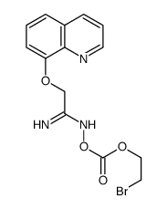 [(1-amino-2-quinolin-8-yloxyethylidene)amino] 2-bromoethyl carbonate Structure