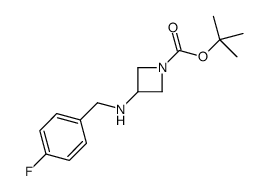 3-(4-FLUORO-BENZYLAMINO)-AZETIDINE-1-CARBOXYLIC ACID TERT-BUTYL ESTER结构式