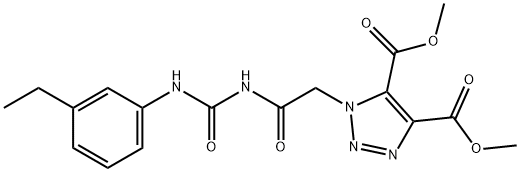 dimethyl 1-[2-({[(3-ethylphenyl)amino]carbonyl}amino)-2-oxoethyl]-1H-1,2,3-triazole-4,5-dicarboxylate结构式