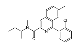 N-methyl N-(1-methyl propyl) 1-(2-chloro phenyl) 7-methyl isoquinoline 3-carboxamide Structure