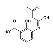 2-hydroxy-3-(3-oxobutanoylamino)benzoic acid结构式