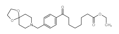 ETHYL 8-[4-[8-(1,4-DIOXA-8-AZASPIRO[4.5]DECYL)METHYL]PHENYL]-8-OXOOCTANOATE structure