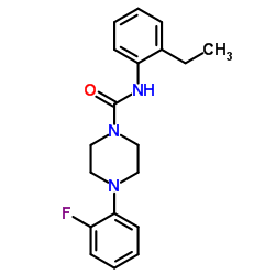 N-(2-Ethylphenyl)-4-(2-fluorophenyl)-1-piperazinecarboxamide结构式