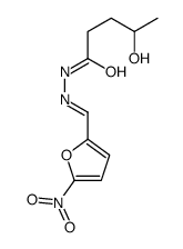 4-hydroxy-N-[(E)-(5-nitrofuran-2-yl)methylideneamino]pentanamide结构式