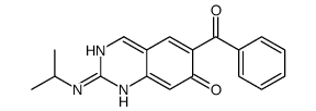 6-benzoyl-2-(propan-2-ylamino)-1H-quinazolin-7-one结构式