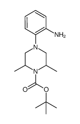 4-(2-aminophenyl)-2,6-dimethylpiperazine-1-carboxylic acid tert-butyl ester Structure