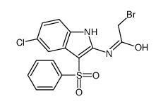 N-[3-(benzenesulfonyl)-5-chloro-1H-indol-2-yl]-2-bromoacetamide Structure