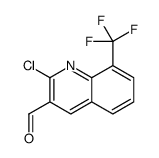 2-chloro-8-(trifluoromethyl)quinoline-3-carbaldehyde Structure