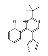 6-(2-tert-butyl-5-thiophen-3-yl-1H-pyrimidin-6-ylidene)cyclohexa-2,4-dien-1-one结构式