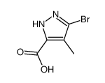 3-溴-4-甲基-1H-吡唑-5-羧酸结构式