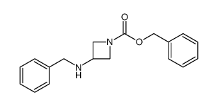 1-Azetidinecarboxylic acid, 3-[(phenylmethyl)amino]-, phenylmethyl ester结构式