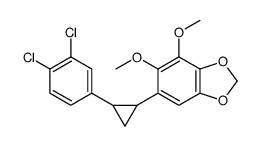 6-[2-(3,4-dichlorophenyl)cyclopropyl]-4,5-dimethoxy-1,3-benzodioxole结构式