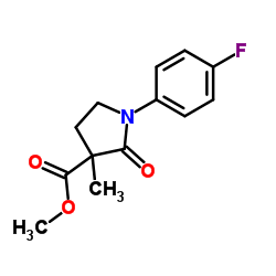 Methyl 1-(4-fluorophenyl)-3-methyl-2-oxo-3-pyrrolidinecarboxylate结构式