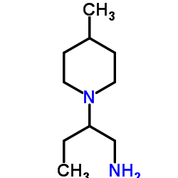 2-(4-Methyl-1-piperidinyl)-1-butanamine Structure