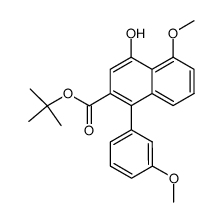 4-Hydroxy-5-methoxy-1-(3-methoxy-phenyl)-β-napthoesaeure-tert.-butylester Structure